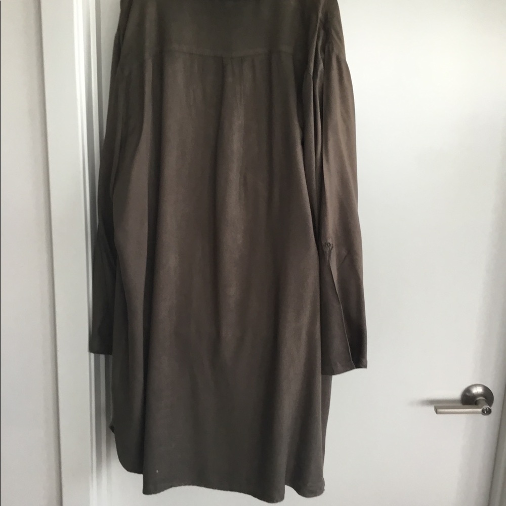EN Crème Green Long Sleeve Shirtdress. Size  3X $25 - Picture 10 of 10